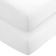 thumbnail image 2 of Hojas de fondo de 2 paquetes de casa desnudo Twin Bare Home Microfibra ultra suave 1800 Premium Pocket Deep Pocket blanco, 2 of 2