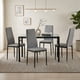 thumbnail image 3 of Mesa de Comedor Rectangular de 120x60cm - Para 4-6 Personas, Con Tablero de Vidrio Templado HOMEMAKE FURNITURE  Moderno Minimalista, 3 of 6