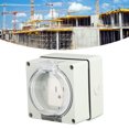 thumbnail image 1 of Enchufe Para Exteriores, Toma De Corriente Para Exteriores, Carcasa De PC A Prueba De Polvo, Estilo Americano, 3 Clavijas, 0-250 V Para Sitios De Construcción, 1 of 7