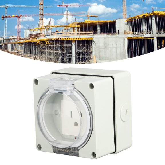 Enchufe Para Exteriores, Toma De Corriente Para Exteriores, Carcasa De PC A Prueba De Polvo, Estilo Americano, 3 Clavijas, 0-250 V Para Sitios De Construcción