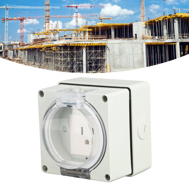 Enchufe Para Exteriores, Toma De Corriente Para Exteriores, Carcasa De PC A Prueba De Polvo, Estilo Americano, 3 Clavijas, 0-250 V Para Sitios De Construcción