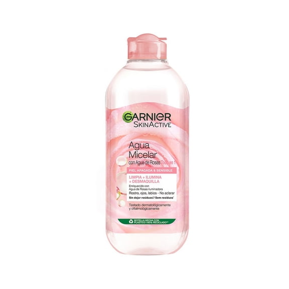 Agua micelar Garnier skin active con agua de rosas 400 ml