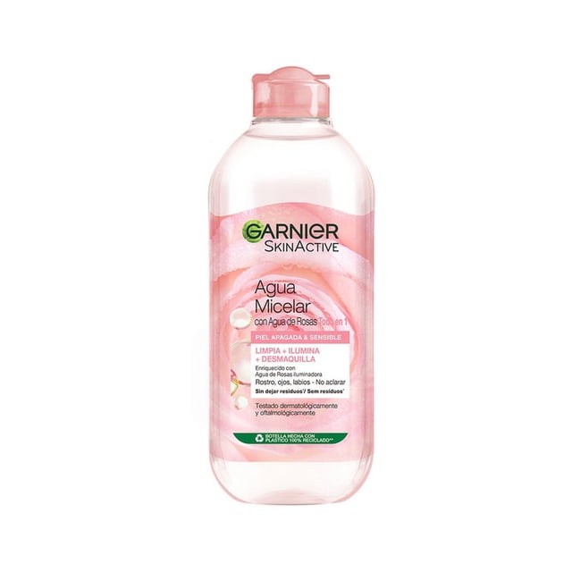 Agua micelar Garnier skin active con agua de rosas 400 ml