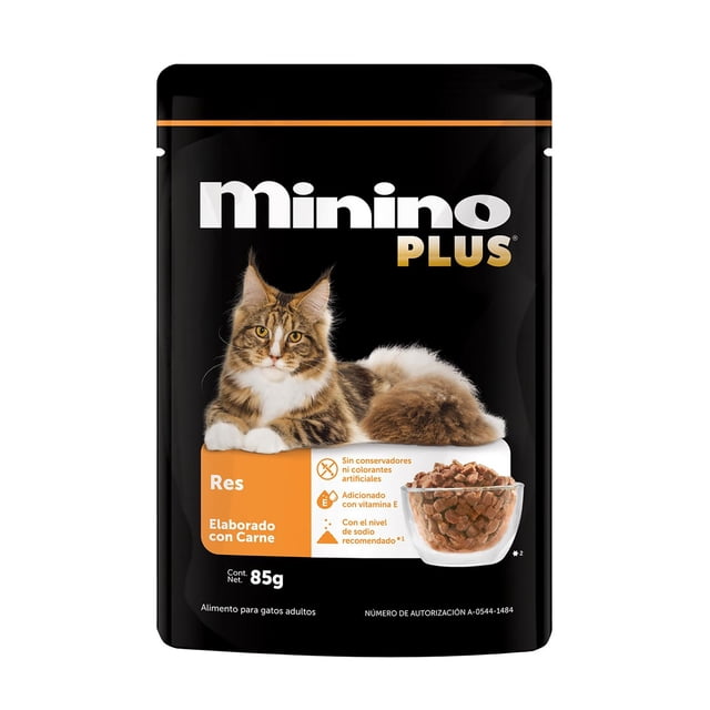 Alimento Húmedo para Gato Minino Plus Res 85 gr