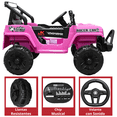 thumbnail image 4 of Camioneta Montable Electrica para Niños Control Remoto 12v - Rosa Claro, 4 of 8