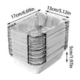 thumbnail image 2 of 50pcs Moulds Disposable Aluminum Baking Pan Kitchen Tools Consummate For Baking Cakes Brownies Bread Meatloaf Lasagna Or Lunch Box, Disposable Aluminum Baking Moulds, Non-Stick, Easy Clean,, 2 of 6
