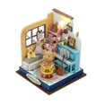 thumbnail image 3 of Casa de muñecas en miniatura hecha a mano, rompecabezas 3D con luces LED, decoración de escritorio Estilo C, 3 of 9