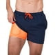 thumbnail image 1 of Traje de baño azul marino hombre short con licra interna, 1 of 5