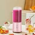 thumbnail image 4 of Portable Juicer Cup | USB Rechargeable Blender | 500ml Personal Mixer | Stainless Steel Blades | Easy Clean | Lightweight Travel Bottle | Smoothies Protein Shakes | Safe Lock | 3.7V | 1 Pack, 4 of 5