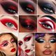 thumbnail image 2 of Paleta de sombras de ojos Afflano Black Red Goth Maquillaje de Halloween, 2 of 9