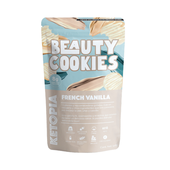 4 Pack Beauty Cookies French Vanilla 140g c/u