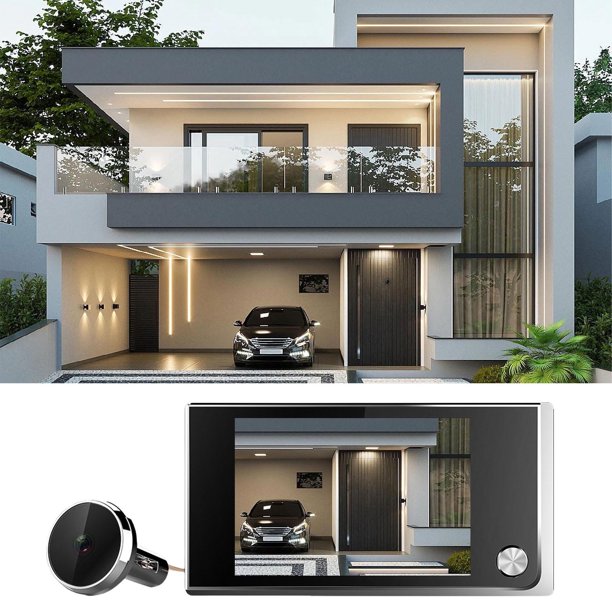 Mirilla electrónica oculta de 3,5 pulgadas ZJT250127370 | Cámara inteligente HD de 1 MP | Alertas de movimiento con Wi-Fi y vista en vivo | Visión nocturna | Monitor de seguridad resistente a
