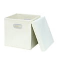 thumbnail image 3 of MTBLYS Caja de almacenamiento de tela | Organizador de cajones plegable | 28 x 28 x 28 cm | Cubo de tela con tapa | 1 pieza | Almacenamiento para el hogar y el coche, 3 of 7