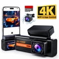 thumbnail image 1 of Cámara Delantera y Trasera 4K+1080P Dash Cam, Cámara de Auto con Control App, Wifi Integrado para Transferencia de Archivos, Cámara Dual con Visión Nocturna, Monitor de Estacionamiento de 24H, Sensor, 1 of 12