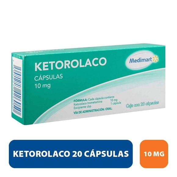 Ketorolaco Medimart 10 mg 20 cápsulas
