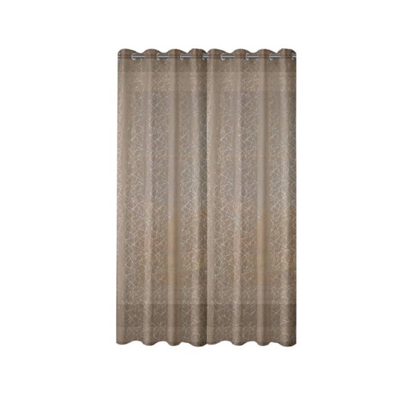 Cortina Traslúcida Home Creations con Brillos Beige 145 x 213 cm