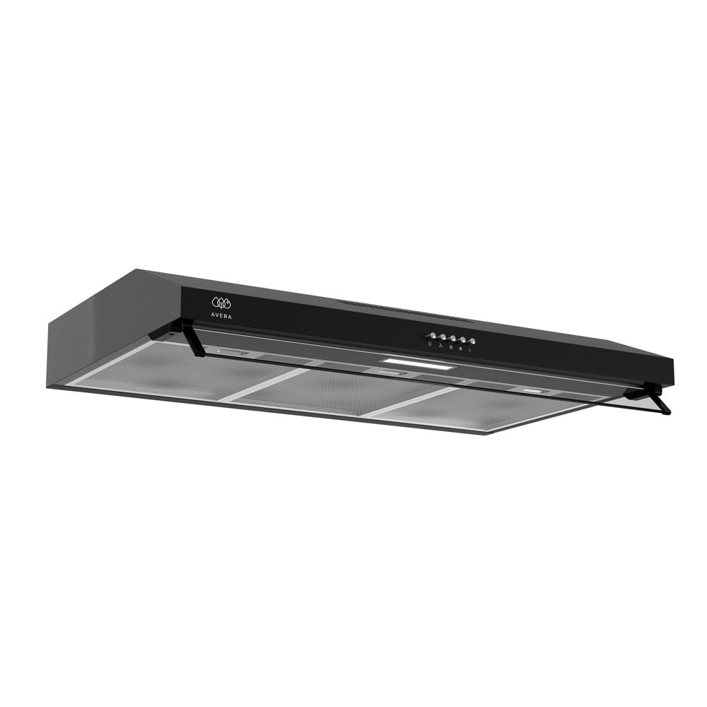 Campana de Cocina Extractora AVERA En Acero Inoxidable 80 Cm Negra CEA80N
