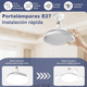 thumbnail image 2 of Lamparas De Techo Con Ventilador Luz Led Moderna 60w E27 Lamparas Colgantes Xtellar blanco, 2 of 3