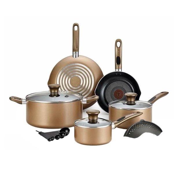 Batería de Cocina T-fal 14 Piezas Excite Bronce