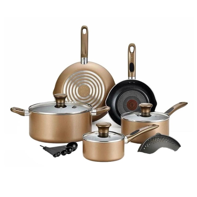 Batería de Cocina T-fal 14 Piezas Excite Bronce