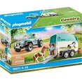 thumbnail image 1 of Coche Playmobil de juguete con remolque de poni de más de 4 años, 1 of 1
