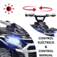 thumbnail image 2 of Montable Electrico para Niños Híbrido 4x4 con Bastón Dirigible y Pedal Acelerador Barras de Seguridad Luces Batería 6v - Gris, 2 of 8