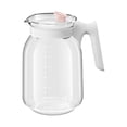 thumbnail image 2 of Jarra de vidrio para agua fría con tapa - 2,2L de gran capacidad, vidrio de alto borosilicato, boca ancha para fruta y hielo - rosa, verde o caqui, 2 of 6