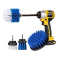 thumbnail image 1 of Kit de 3 cepillos para taladro para limpiar ruedas y baños | Eje de 1/4" de cambio rápido | Cerdas de nailon antirayaduras para bañeras, azulejos y juntas, 1 of 2