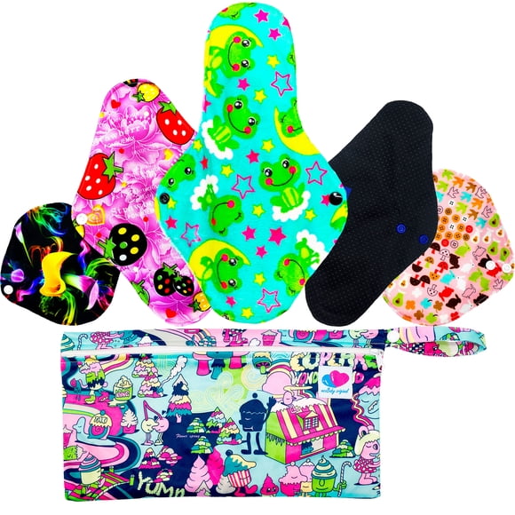Toallas sanitarias lavables de tela ecológicas regular y nocturna ecobaby original ecobaby original estampado