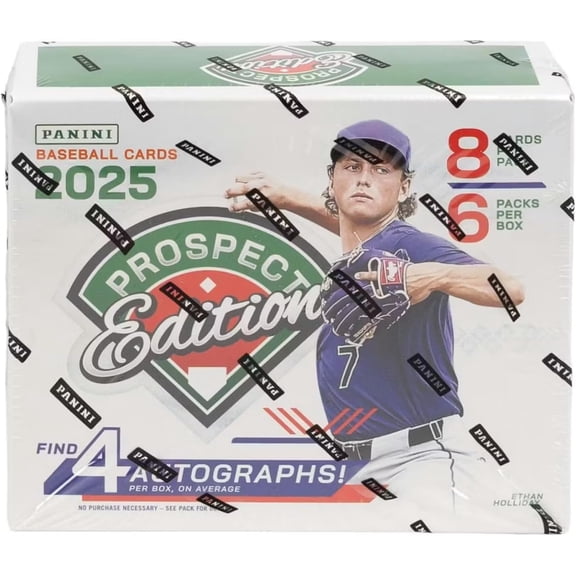 2025 Panini Prospect Edition Baseball Hobby Trading Card Box (4 Autographs Per Box)