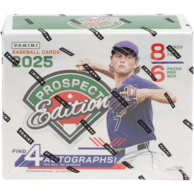 2025 Panini Prospect Edition Baseball Hobby Trading Card Box (4 Autographs Per Box)