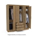 thumbnail image 2 of Ropero Closet 6 puertas y 3 cajones Color Madera Mobi, 2 of 4