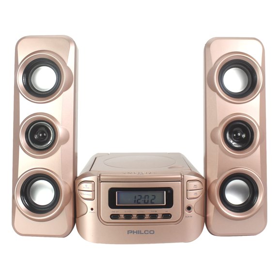 Sistema de estantería estéreo Philco Compact CD con Bluetooth Rose Gold