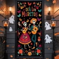 thumbnail image 1 of Decoraciones de Halloween, Cubrepuertas de 89 x 180 cm para Halloween y Día de Muertos - Decoración para puerta de Halloween y Día de Muertos - Cubrepuertas de poliéster para fiestas y festivales, 1 of 6