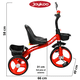 thumbnail image 4 of Triciclo para Niños con Timbre y Espejo Ruedas de Eva Canastas Trasera y Delantera Apto a partir de 2 Años Soporta hasta 20 kg - Rojo, 4 of 6