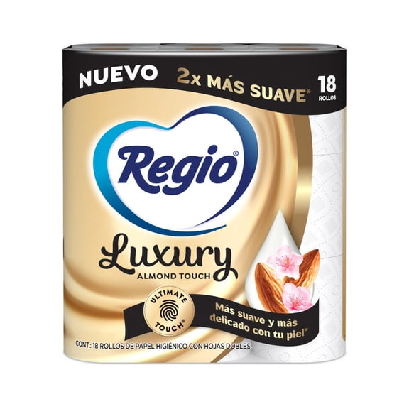 Papel higiénico Regio Luxury Almond Touch 18 rollos