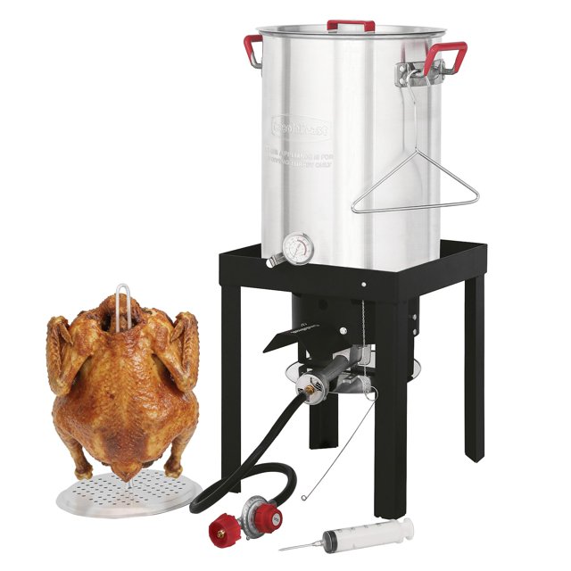 Freidora profunda Creole Feast 30 qt de aluminio 50.000 BTU