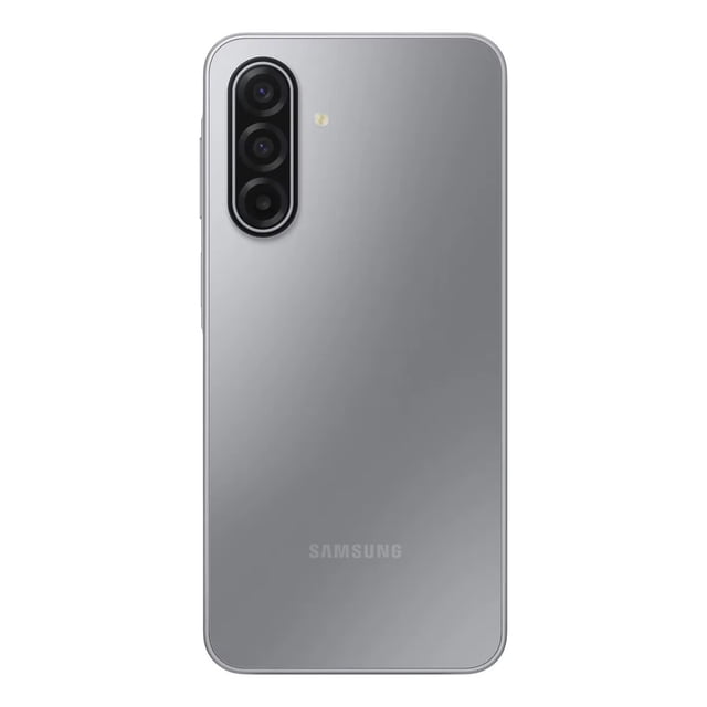 samsung galaxy a17 6gb 128gb gris Vista trasera centrada del Samsung Galaxy A17 4G en color gris, cuerpo delgado con acabado mate; módulo vertical izquierdo con tres lentes y flash, logo Samsung en la parte inferior y botones laterales visibles; menciona cámara principal 50 MP y pantalla Super AMOLED de 6.7" adecuada para multitareas.