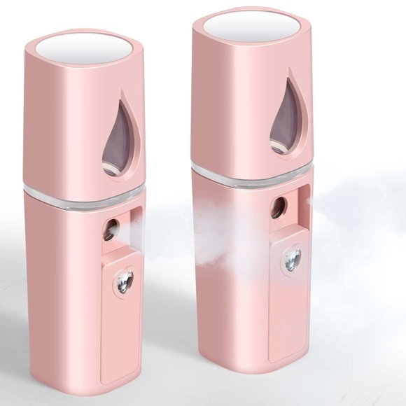 GIVERARE 2 Paquete Nano Vaporizador Facial, Práctico Mini Mister Con Espejo, Rociador de Niebla Reca