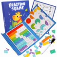 thumbnail image 1 of Juego de fichas y círculos magnéticos de fracciones | Juegos de aprendizaje con materiales manipulativos matemáticos para niños | 102 piezas con tarjetas de actividades y marcador de borrado e, 1 of 1