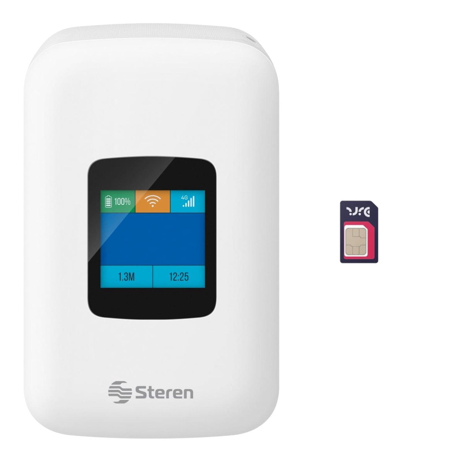 STEREN Módem / Router Wi-Fi 6* / MiFi* portátil 4G con SIM incluida COM ...