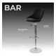thumbnail image 4 of Sillas de Bar para Barra de Cocina con Respaldo y Reposapies de Altura Ajustable Bancos para Bar con Asiento Acolchado Diseño Elegante Set de 4 Piezas Negro, 4 of 6