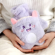 thumbnail image 4 of Cute Funda De Agua Caliente De Peluche Y Calentador De Manos Xtellar morado, 4 of 4