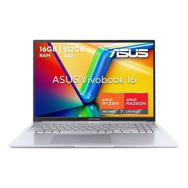 Laptop Asus Vivobook D1605YA-MB276W Ryzen 7 16GB RAM 512GB SSD Plateado