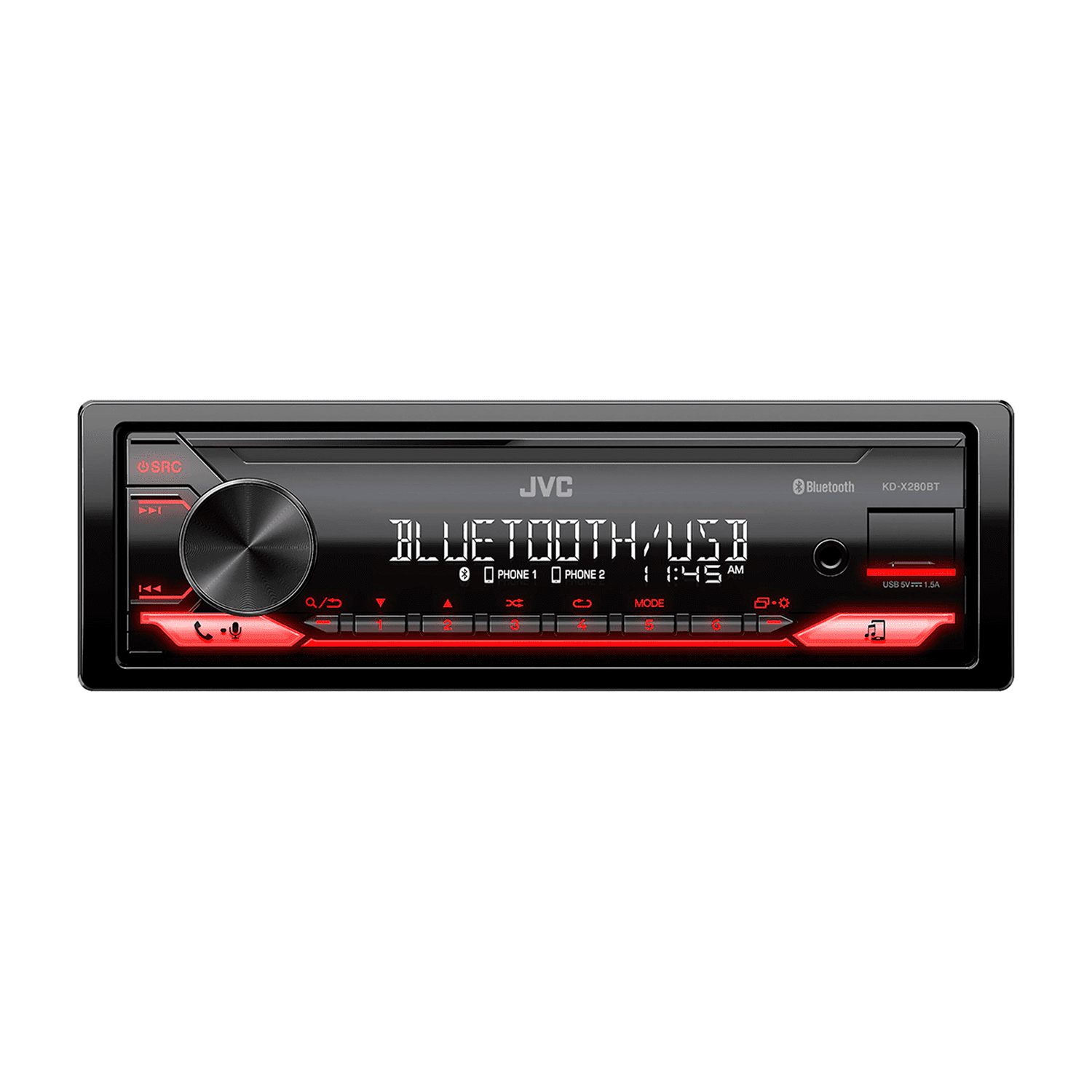 Autoestereo 1 DIN JVC KD-X280BT Bluetooth USB AUX App Control JVC KDX280BT