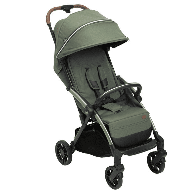 chicco carriola goody xplus stroller twinkle green carriola tres cuartos frontal con capota extensible y ventana de malla, asiento amplio y acolchado reclinable en varias posiciones con reposapiernas ajustable, arnés de cinco puntos y barra frontal desmontable; chasis con tubos anodizados y ruedas con amortiguadores para conducción suave.