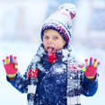 thumbnail image 5 of Guantes para Niños Guantes de Invierno de Punto a Rayas de Colores Guantes Mágicos con Dedos Completos Guantes Elásticos y Cálidos para Niños Niñas Unisex 5-10 Años 6 Pares, 5 of 5