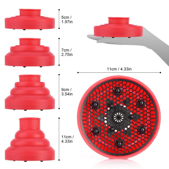 Rotekt Difusor De Cabello Universal Adaptable para Secadores De Cabello, Cuidado del Color del Cabello Difusor De Secador De Cabello Plegable De Silicona Ecomeon no