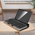 thumbnail image 4 of Teclado de MáQuina de Escribir Retro, Teclados MecáNicos InaláMbricos Bluetooth, Teclado de Ordenador de 83 Teclas para Ordenador PortáTil, Juegos de PC, 4 of 5