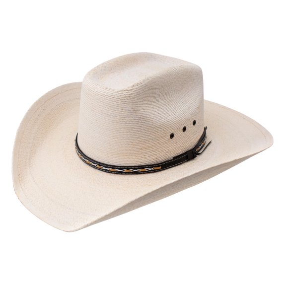 Sombrero Stetson SSSQRE-7940 de Palma Natural con Ala de 10 cm y Copa de 11 cm